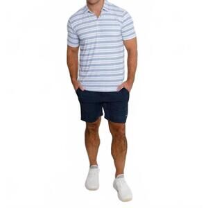 NEW ANDERSONORD spear polo in htr steel/htr federal blue